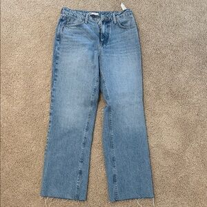Zara Light Blue Straight Leg Jeans